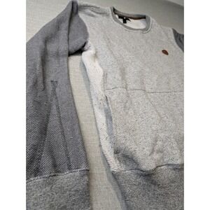 Billabong Mens Crewneck Sweatshirt‎ Gray Color Block Long Sleeve Size M
